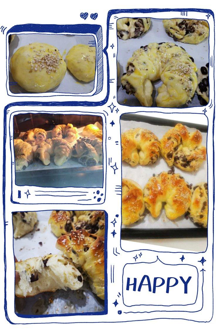 超简单的红豆面包