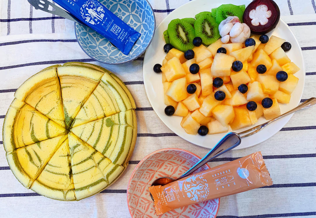 绿斑马戚风蛋糕