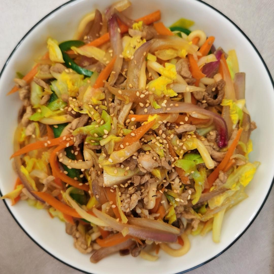 家庭版日式炒乌冬