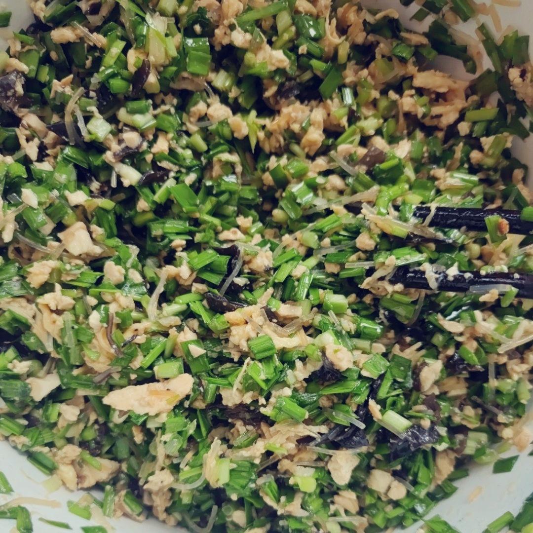 韭菜鸡蛋虾皮 素三鲜水饺 包子馅 韭菜盒子