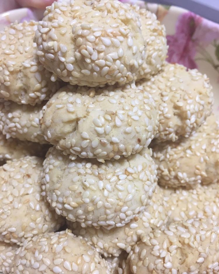 老上海味道——香脆芝麻球开口笑（烤箱版）