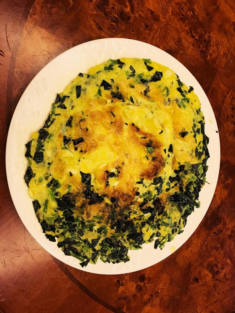 菠菜鸡蛋饼