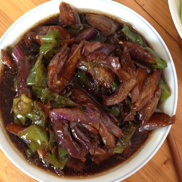 茄子炒青椒