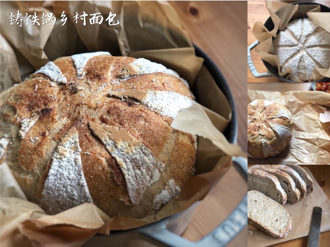 外脆内软不用揉面的乡村面包