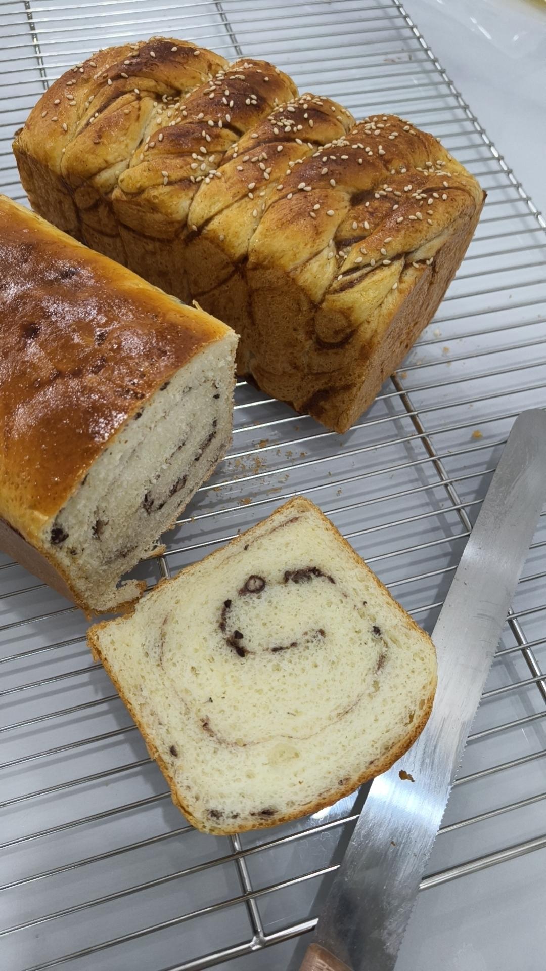 北海道红豆沙漩涡吐司🌀超完美漩涡整形法 无黄油豆沙面包