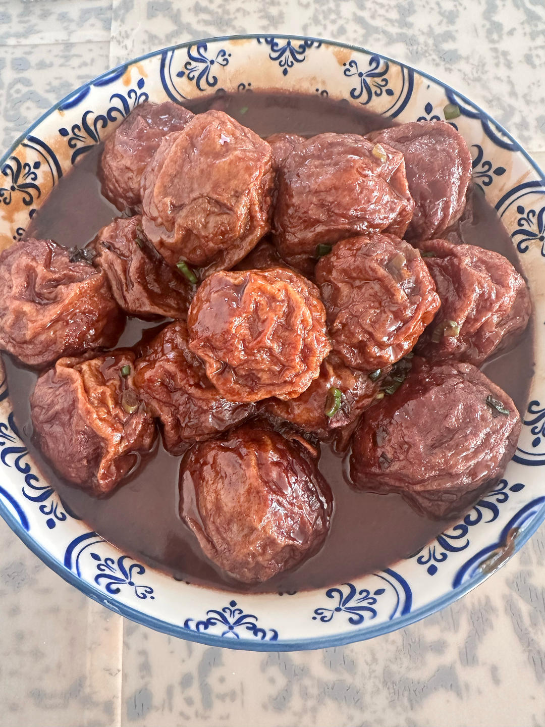 红烧油面筋塞肉