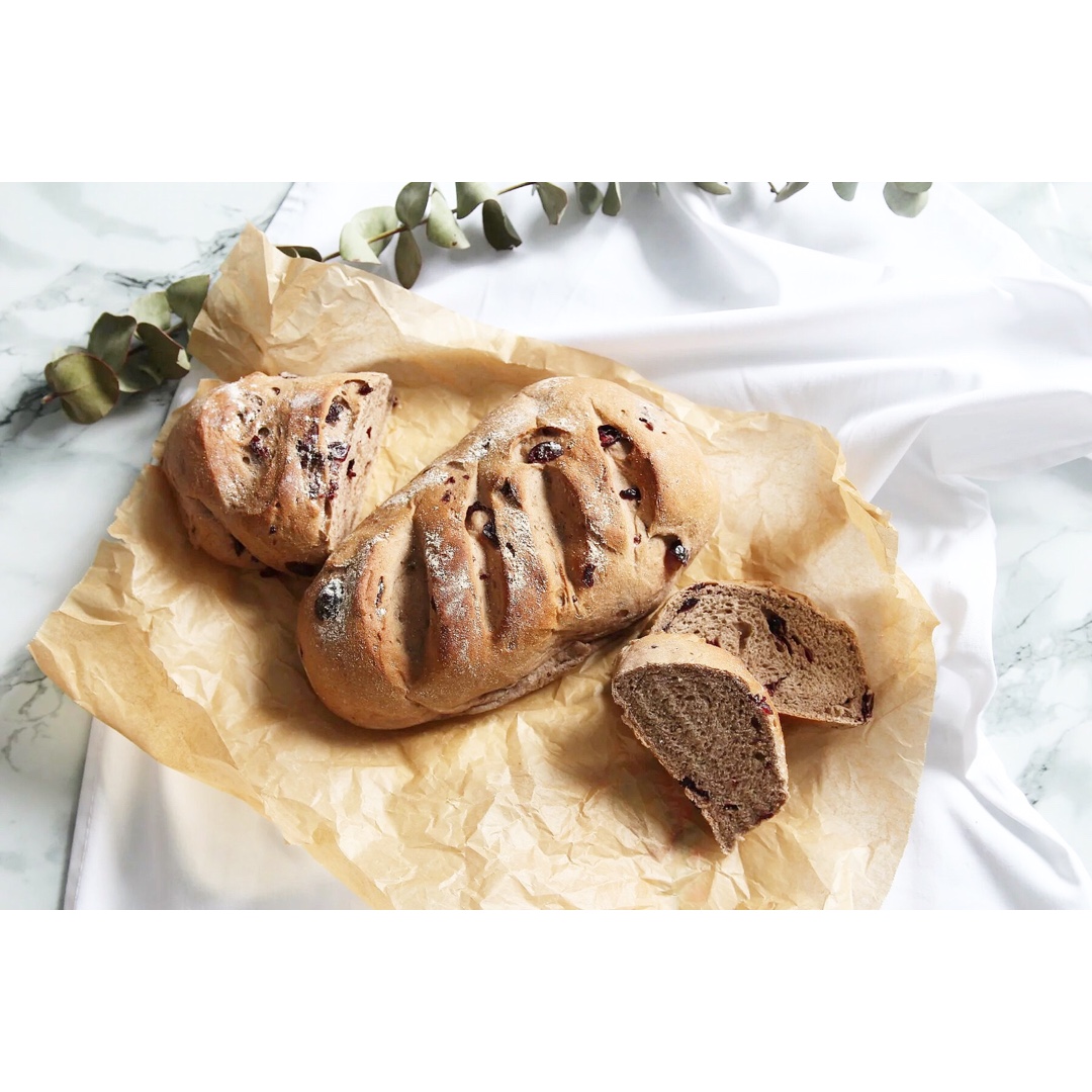 蔓越莓全麦黑糖面包