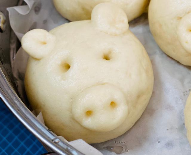 No.54花样猪猪馒头🐷的做法