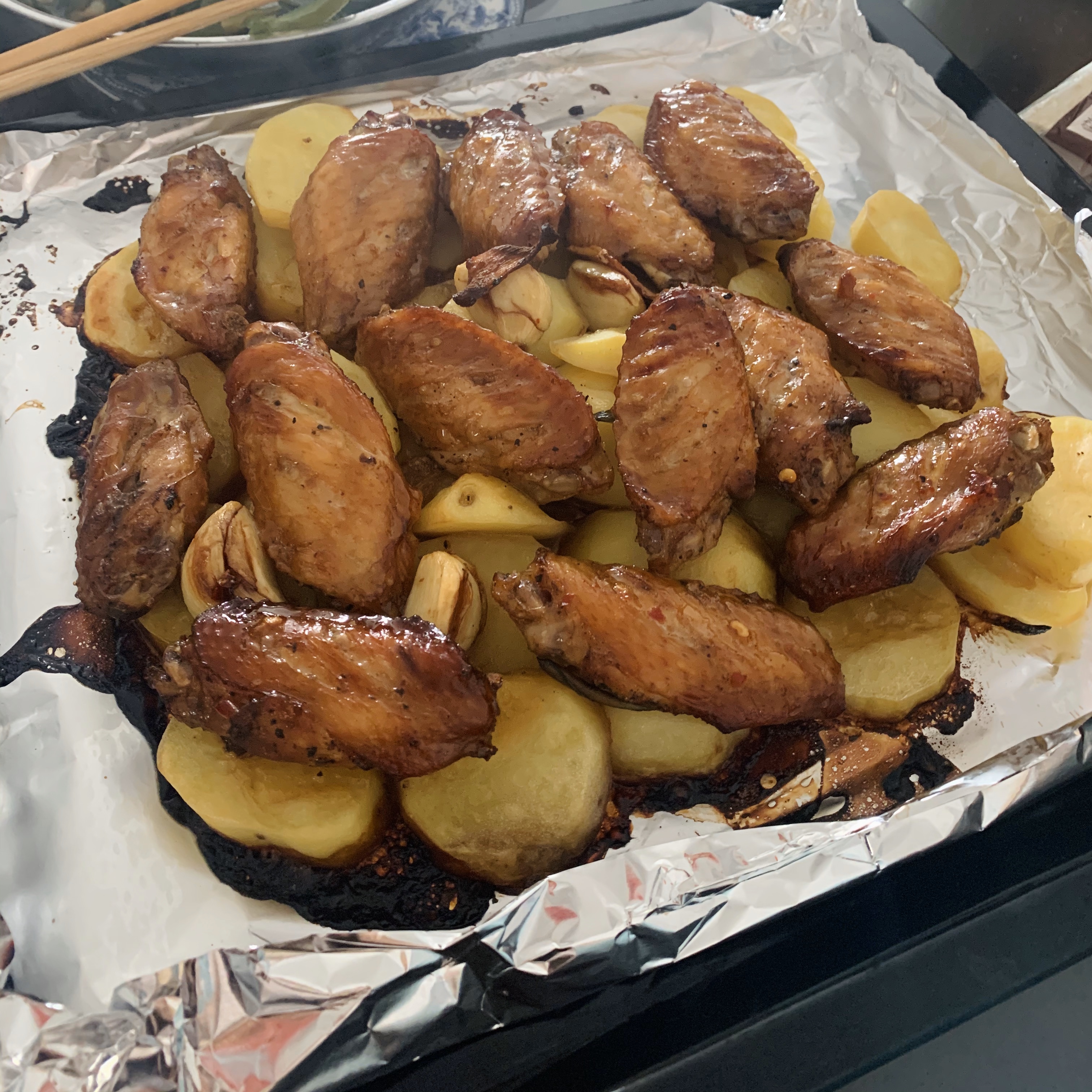 超好吃的烤箱鸡翅土豆的做法