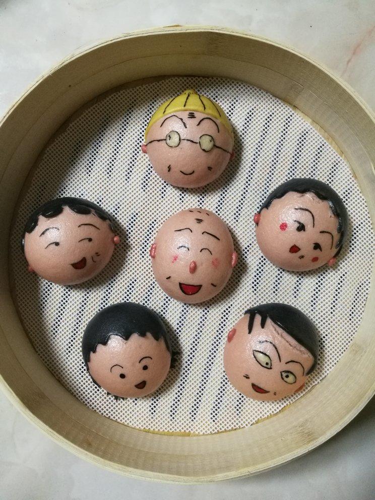 卡通馒头（樱桃小丸子家族）--原创