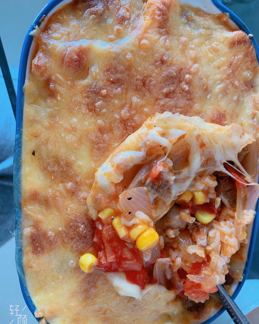 番茄鸡胸肉焗饭