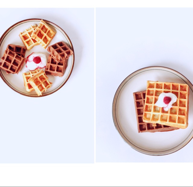 可可糯米华夫饼