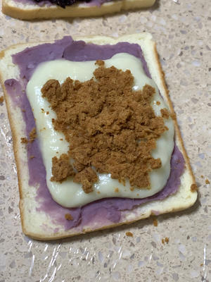 紫米芋泥麻薯肉松三明治的做法 步骤15