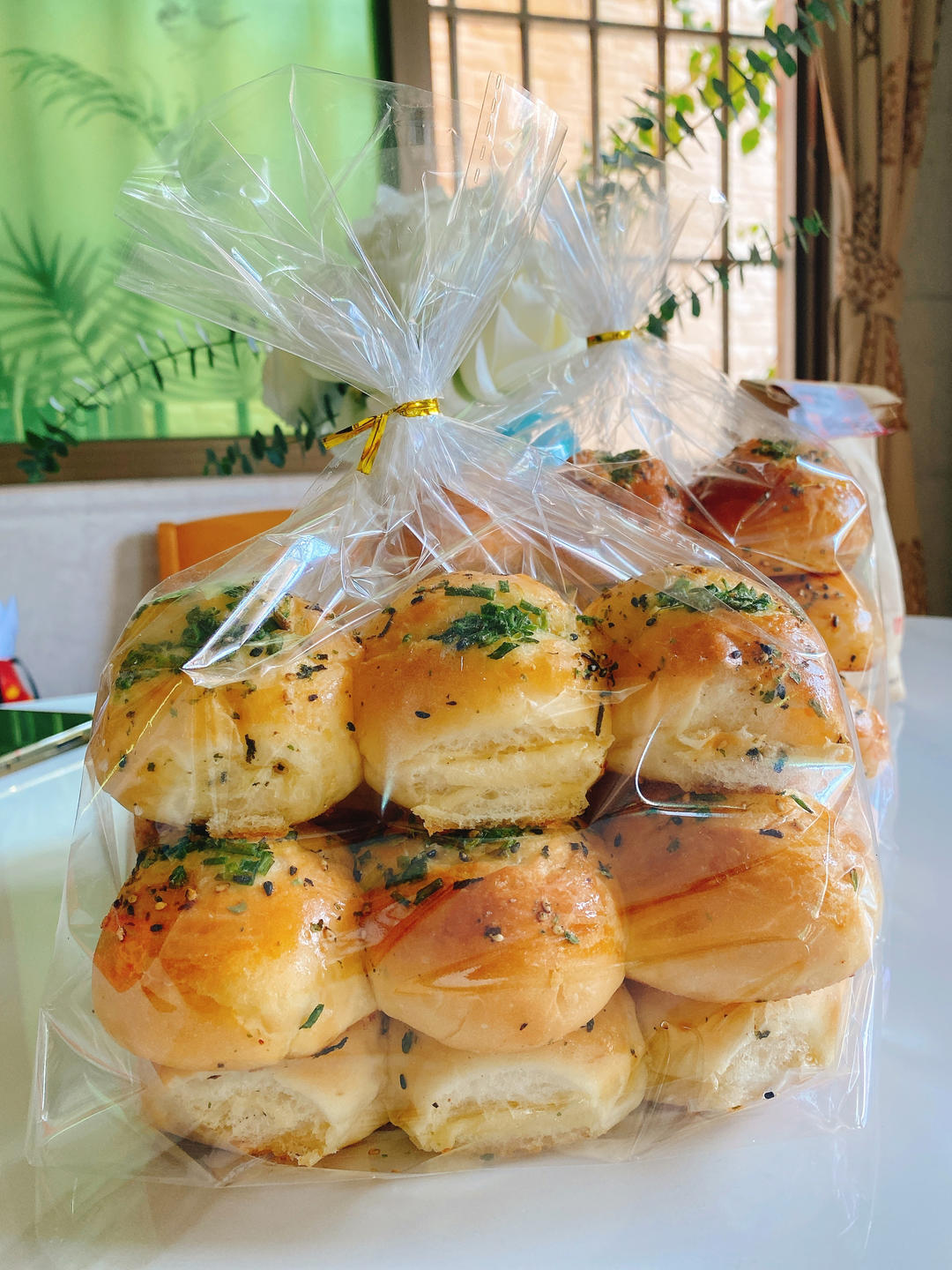 松软可爱，香葱泡泡包