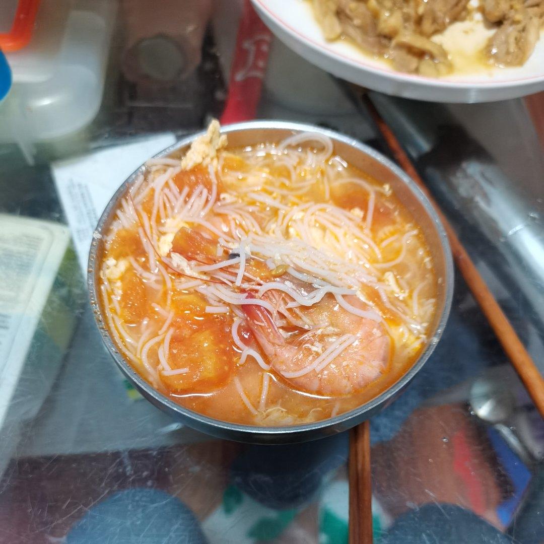 不炒蛋的西红柿鸡蛋面