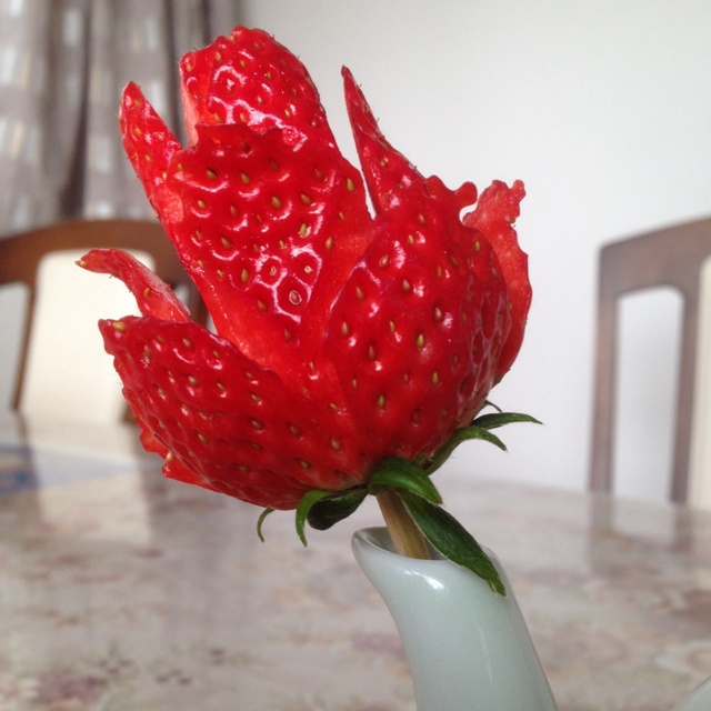 敏敏58做的草莓玫瑰花