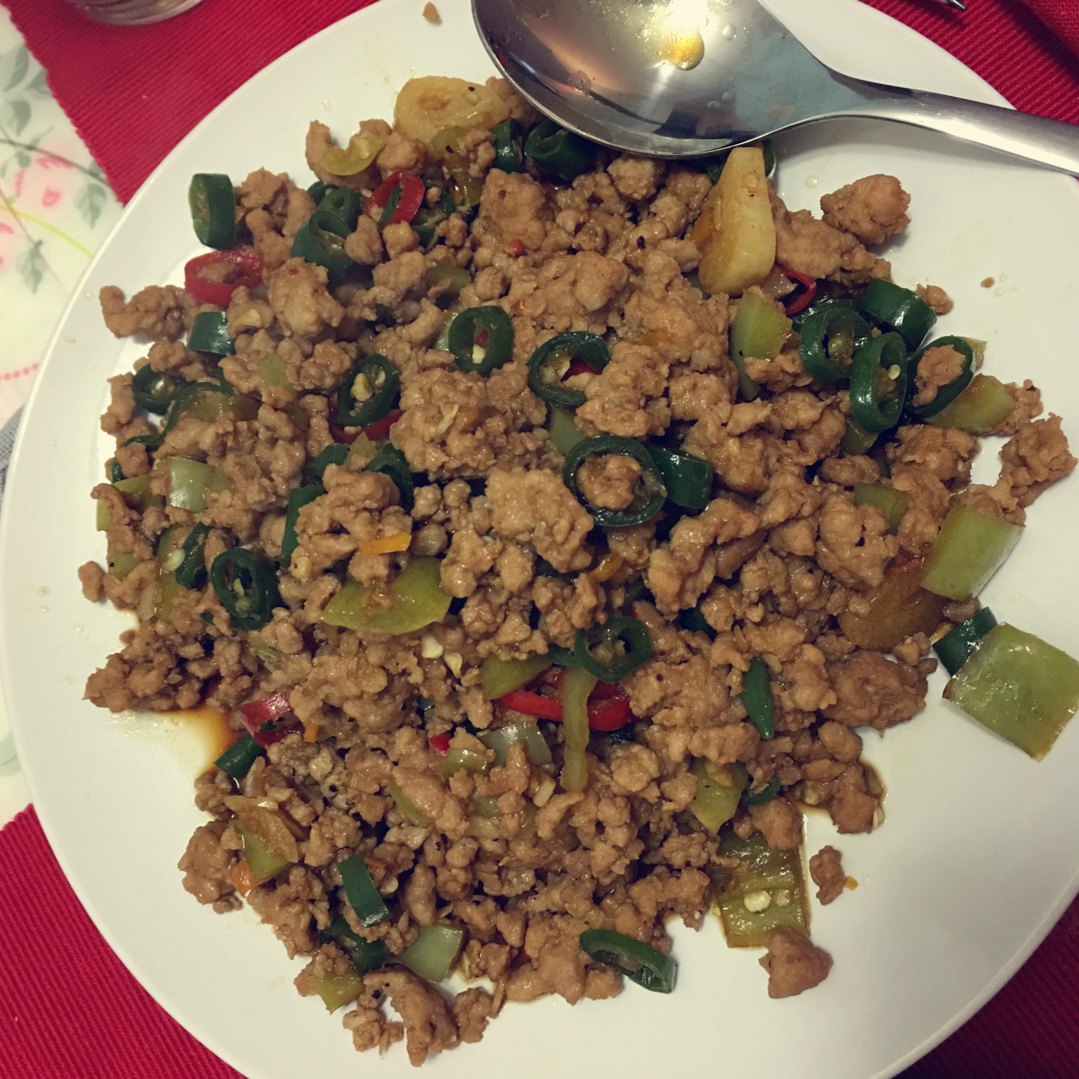 青椒肉末