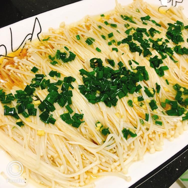 葱油蒸金针菇