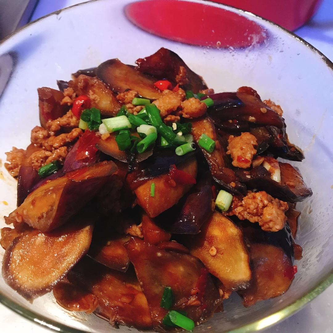 红烧肉沫茄子