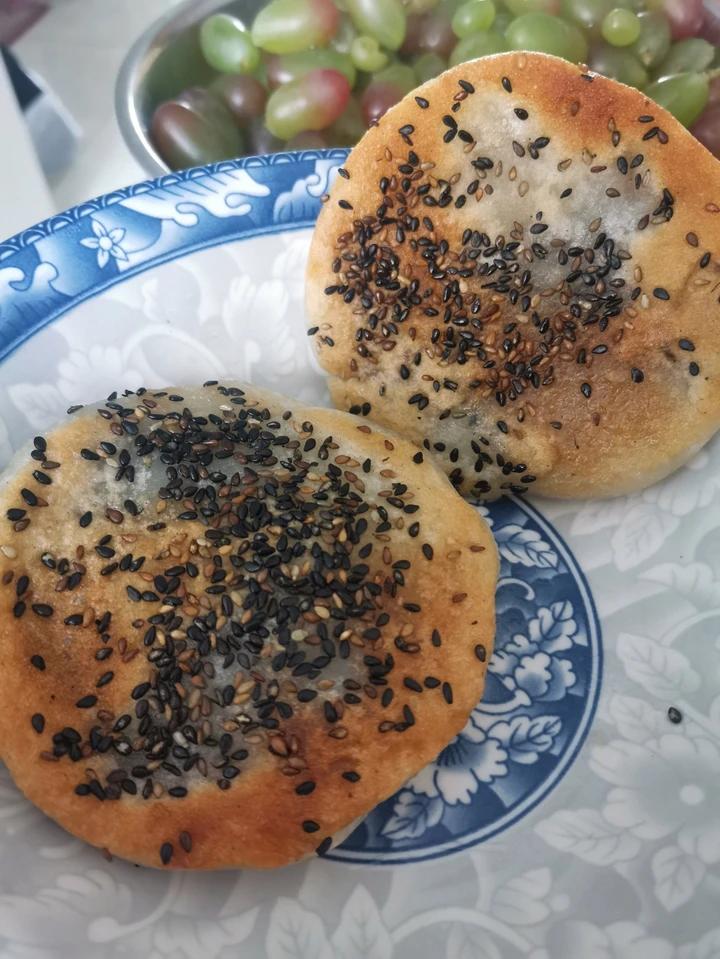 芝麻糯米豆沙饼