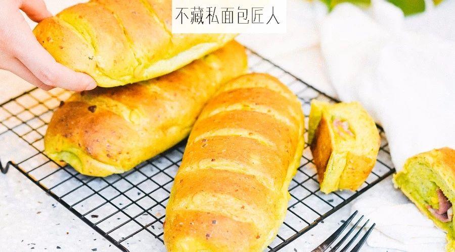 玉米培根“轻”面包的做法