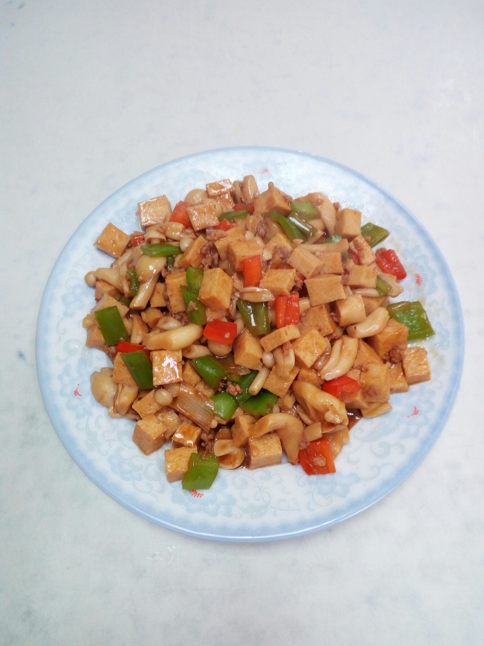白玉菇炒芊叶豆腐