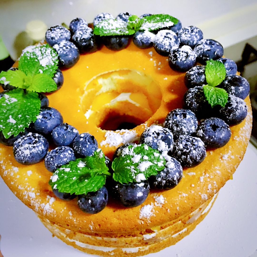 柠檬乳酪戚风蛋糕