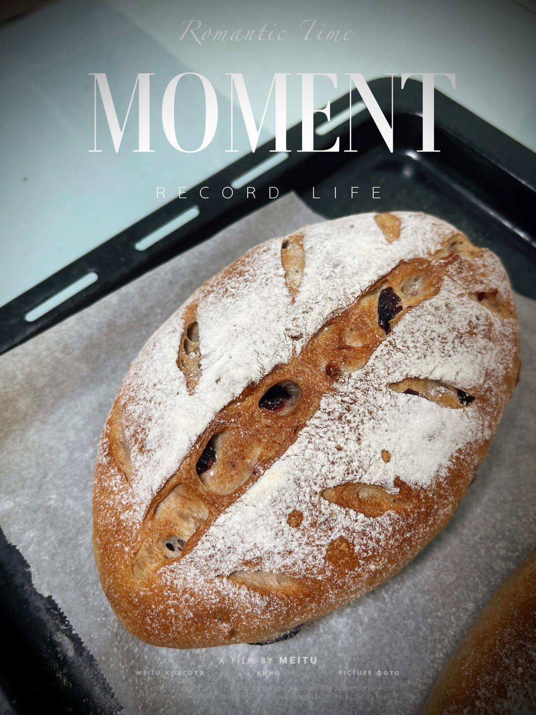 全麦蔓越莓核桃软欧包