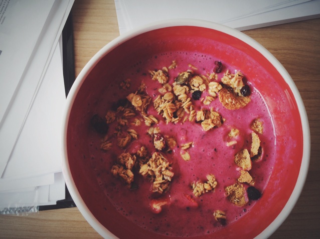 Berry Banana Smoothie / 蓝莓香蕉低脂冰沙
