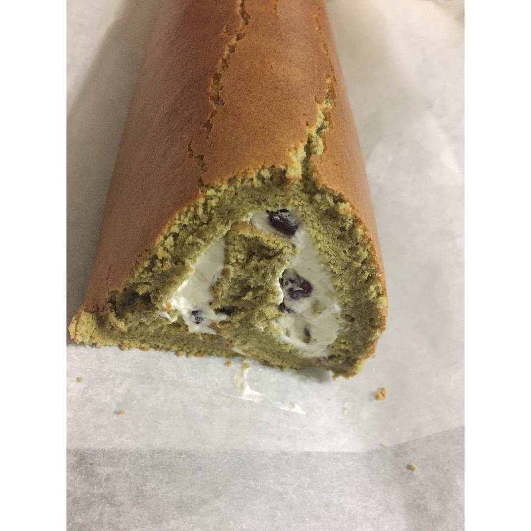 抹茶红豆蛋糕卷