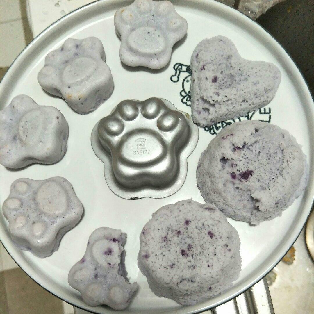 蒸出好吃的宝宝点心--紫薯牛奶米糕