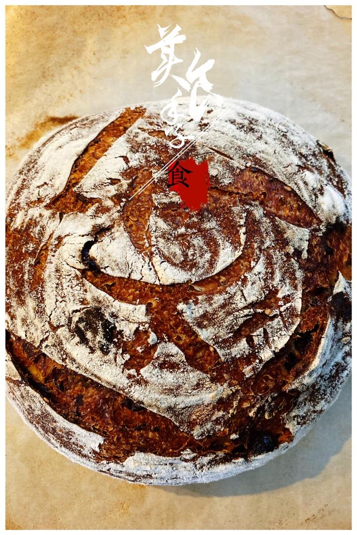 法式 亚麻籽蔓越莓欧包