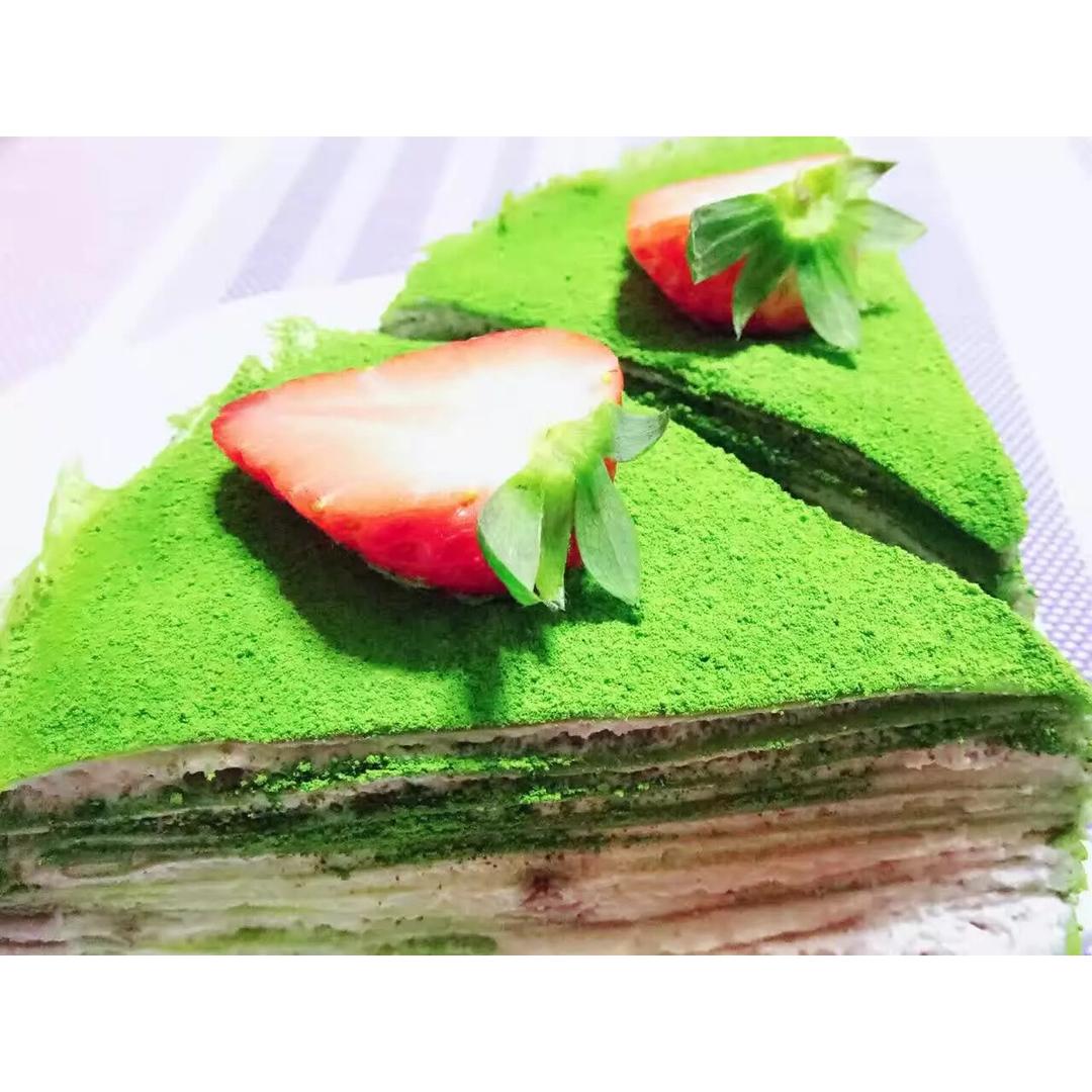 美味的煎蛋糕—抹茶千层蛋糕