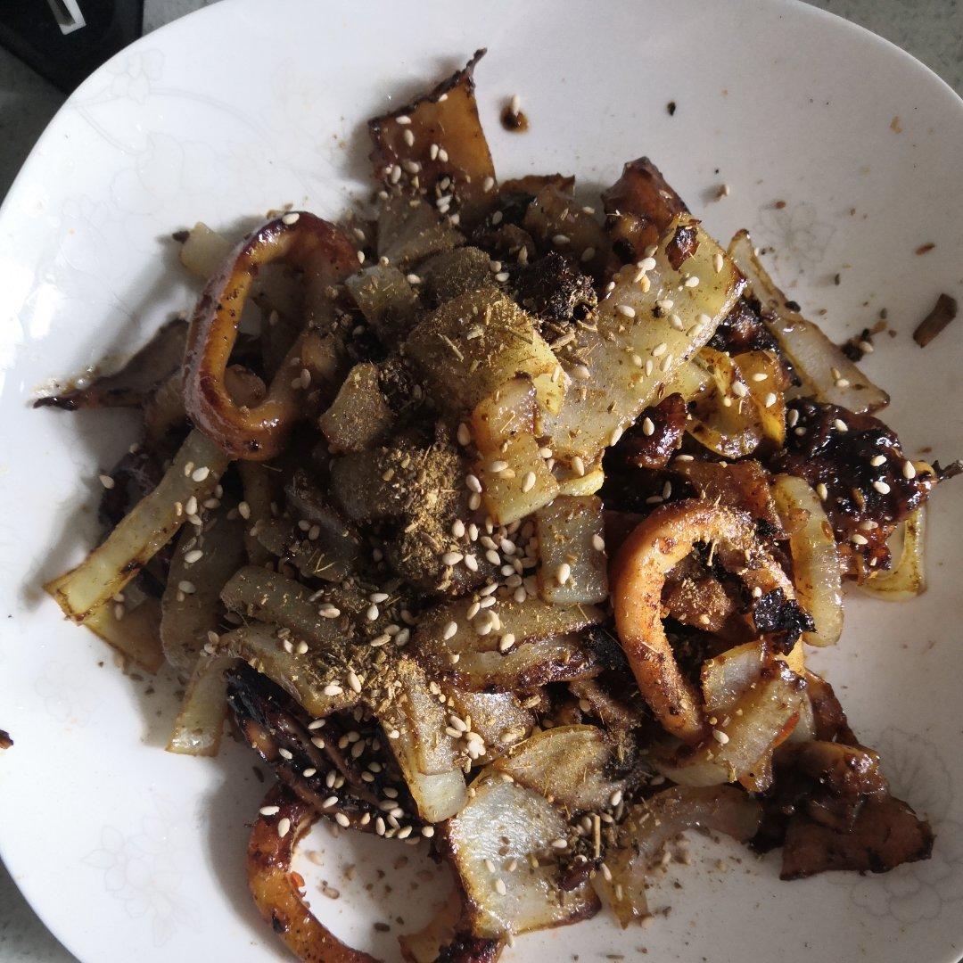 平底锅版铁板鱿鱼
