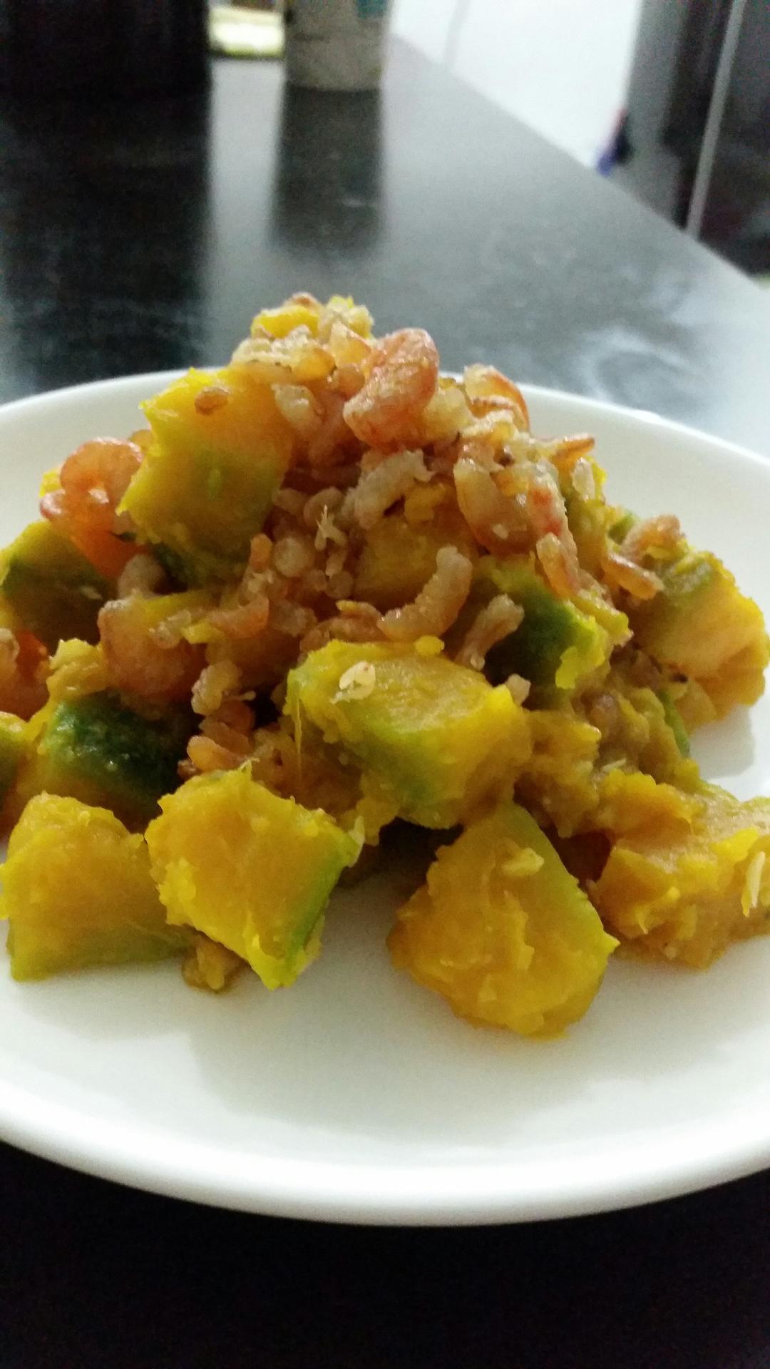 虾米烧南瓜的做法