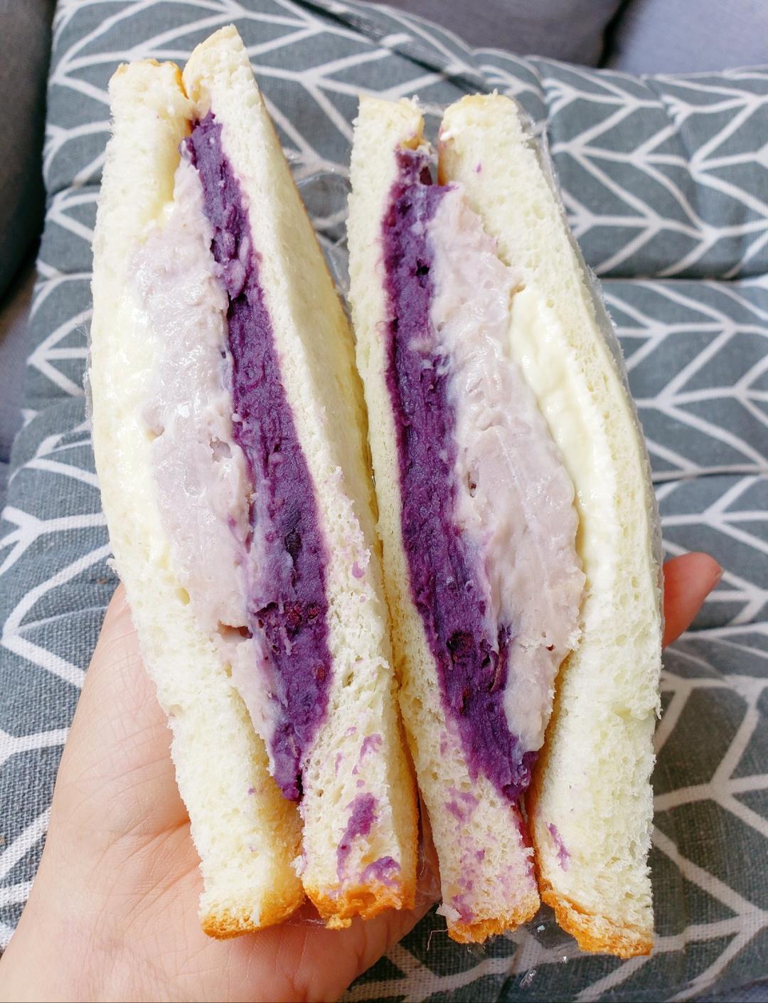 紫薯芋泥/鸡蛋肉松三明治大全🥪