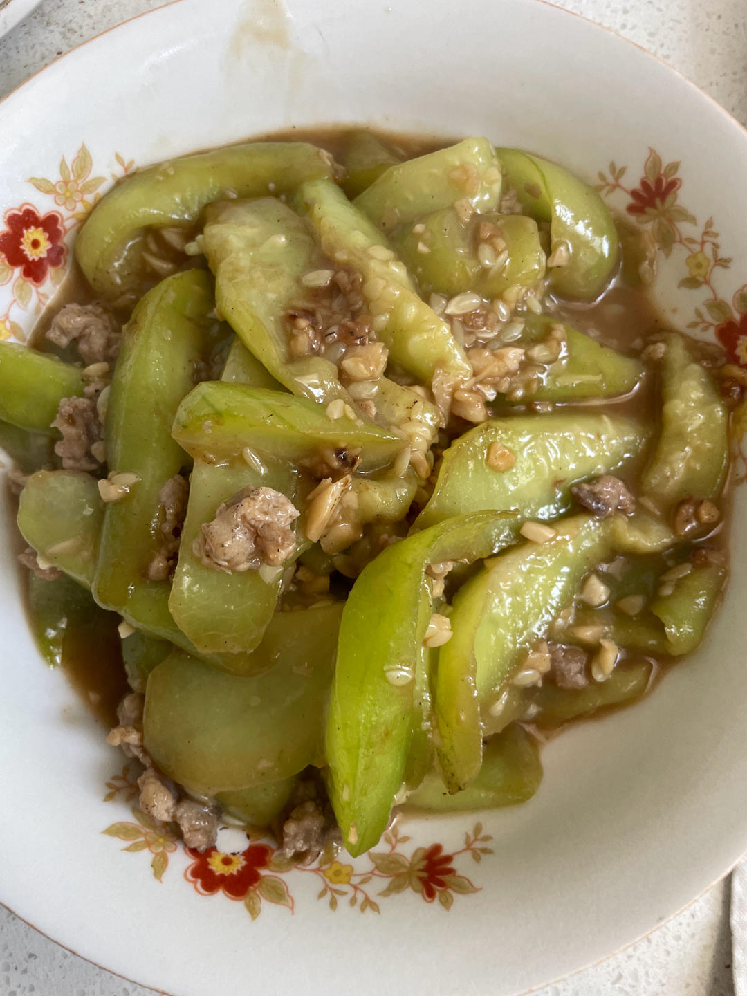家常丝瓜炒肉