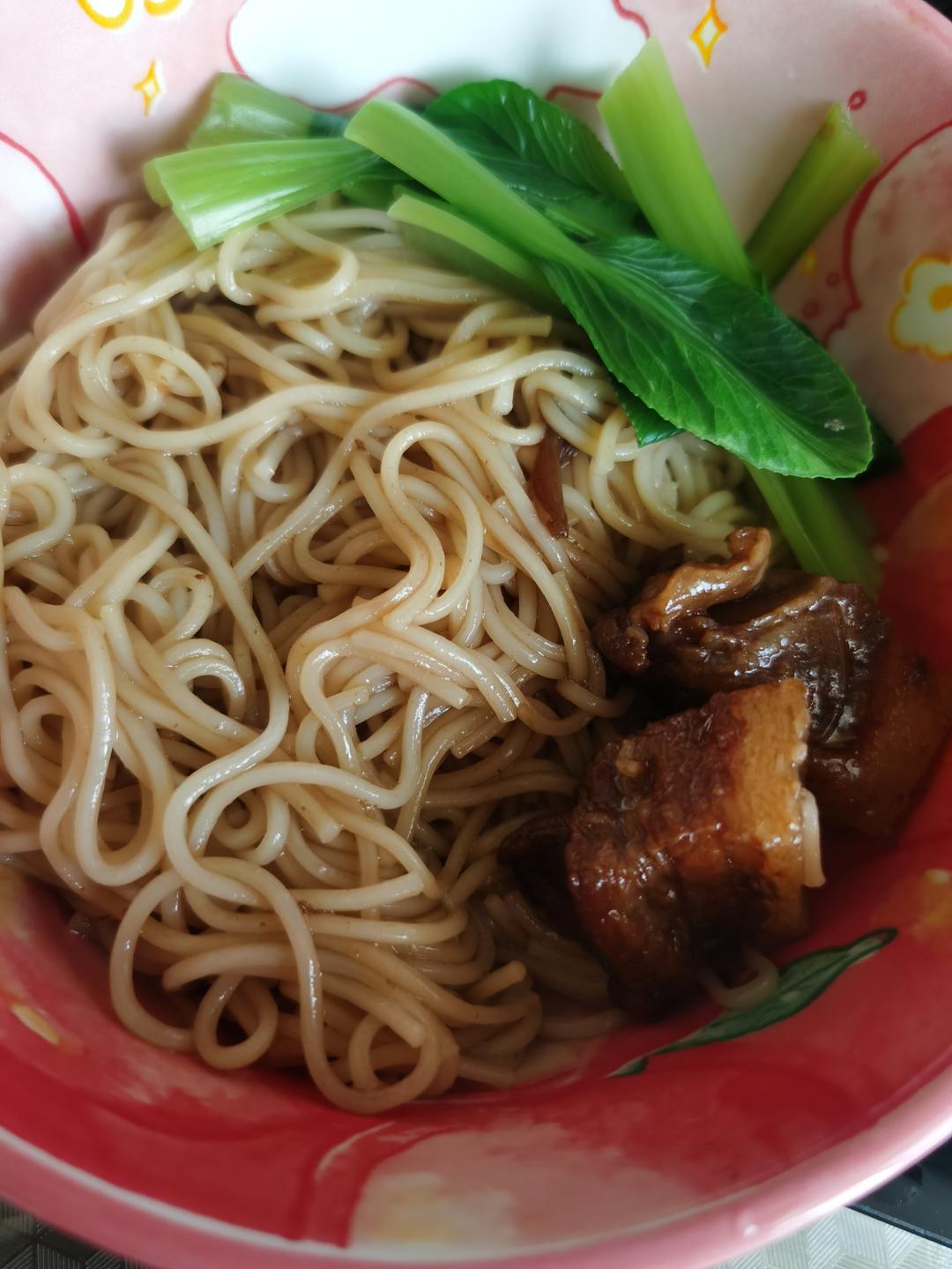 消灭剩菜红烧肉拌面