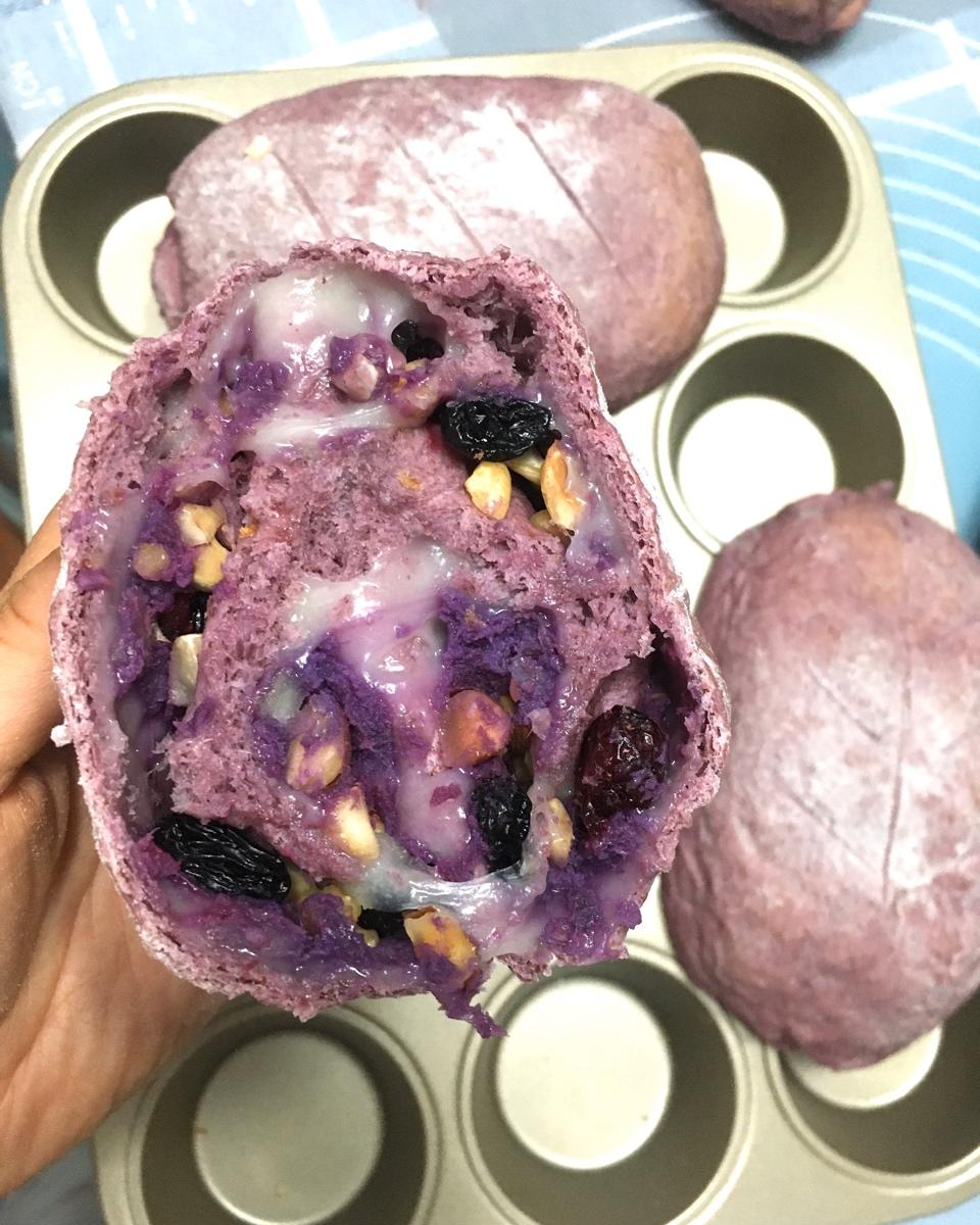 梦幻紫麻薯软欧包