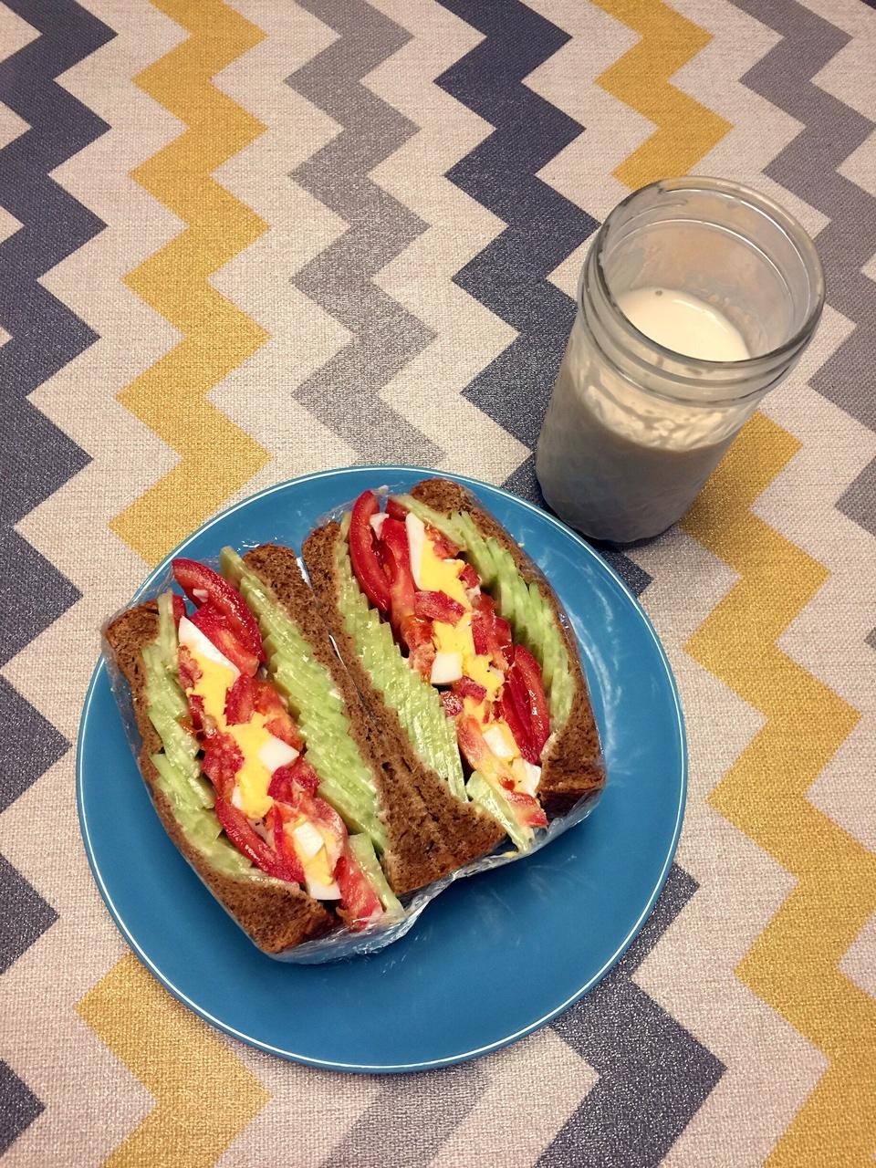 如何做超厚的沼三明治~详细tip！牛油果鸡蛋午餐肉三明治~