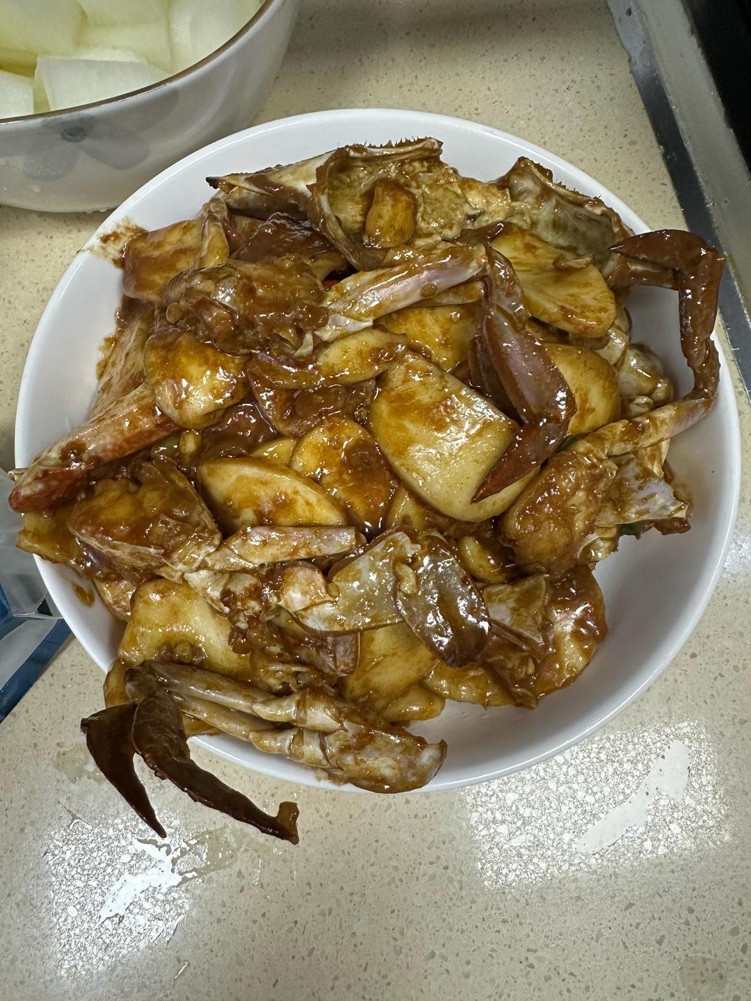 梭子蟹炒年糕