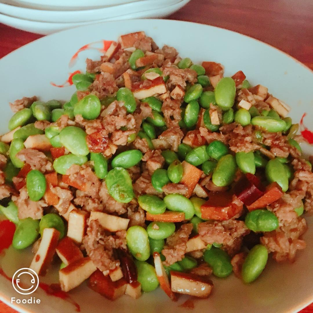肉末毛豆炒香干