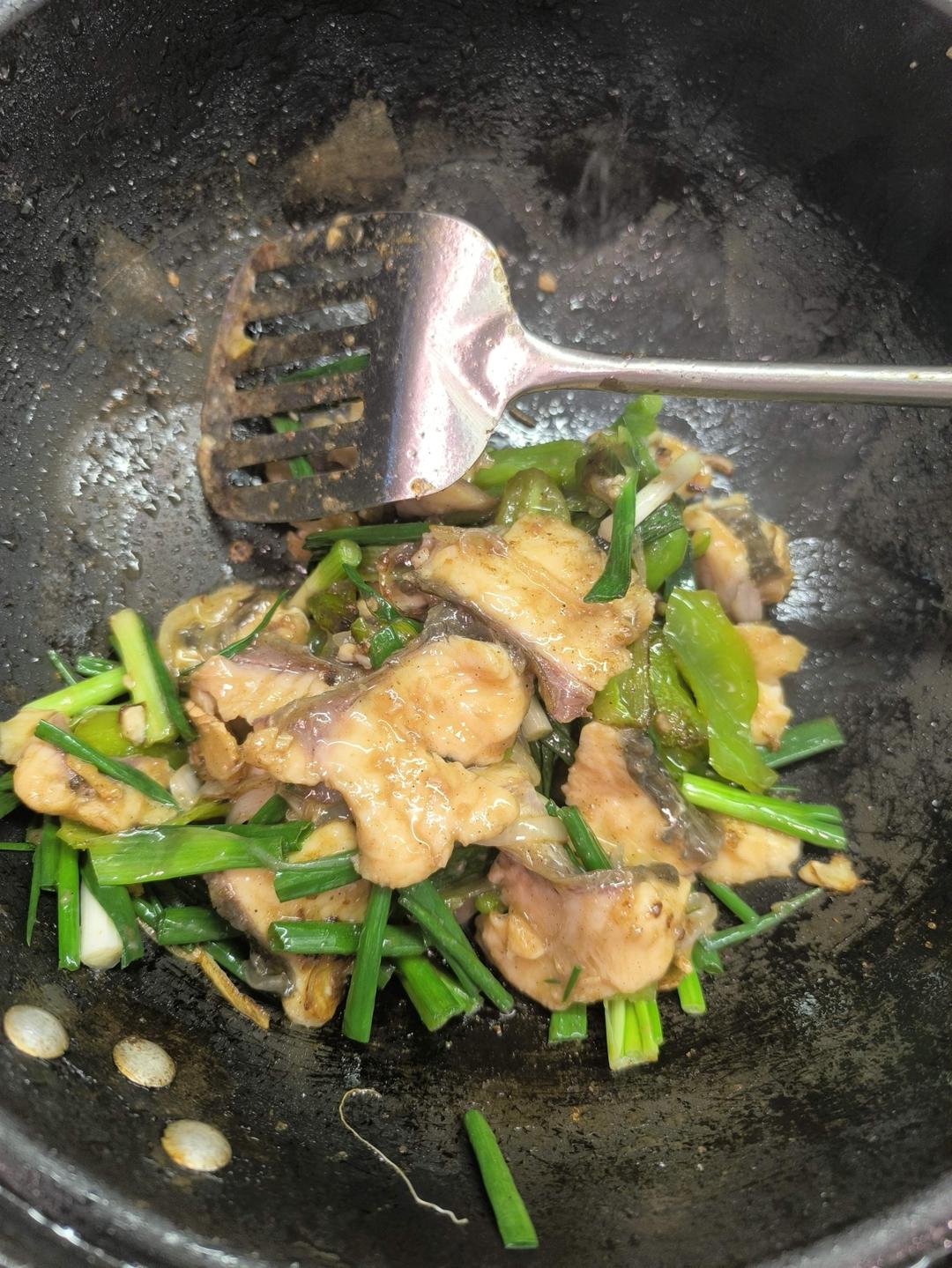 姜葱爆炒鱼片