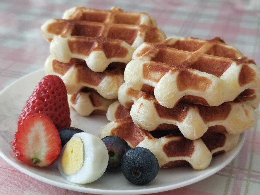 鸢尾花中的陶陶乐做的华夫饼酵母版