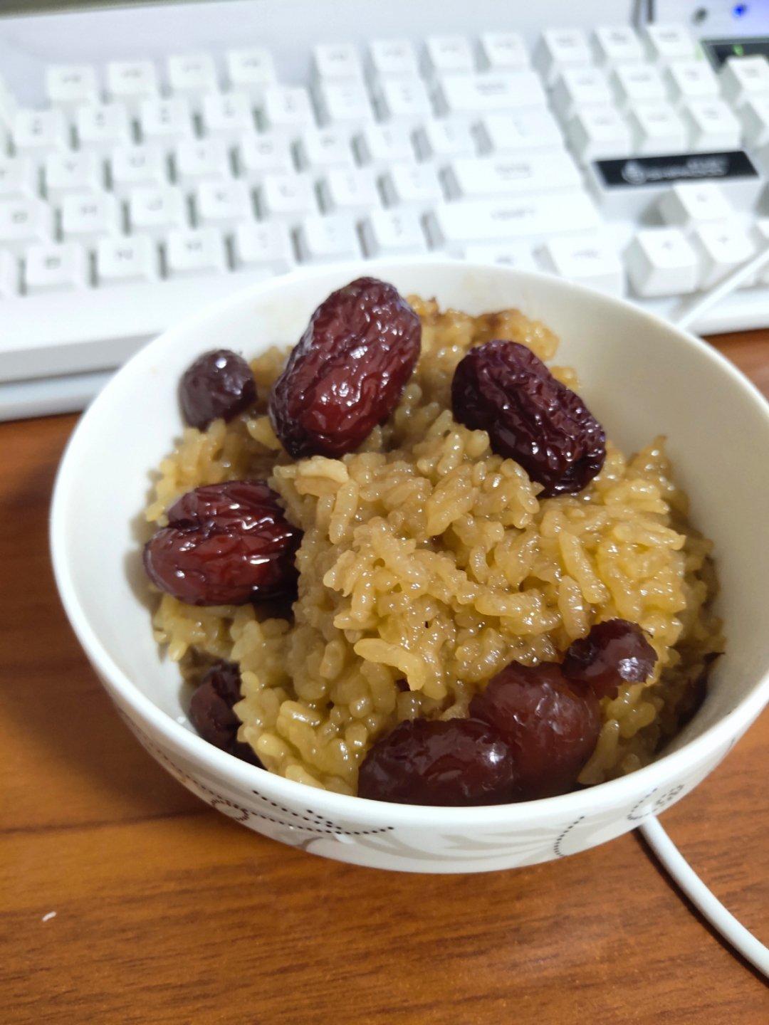 红糖豆沙糯米饭