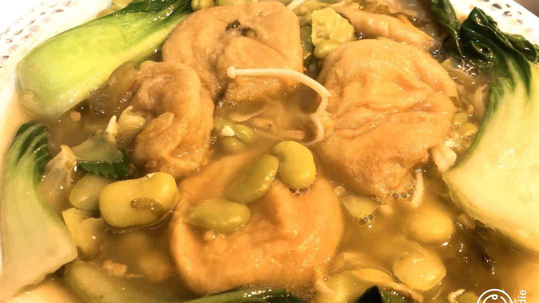 【时令菜.春】蚕豆面筋煲的做法