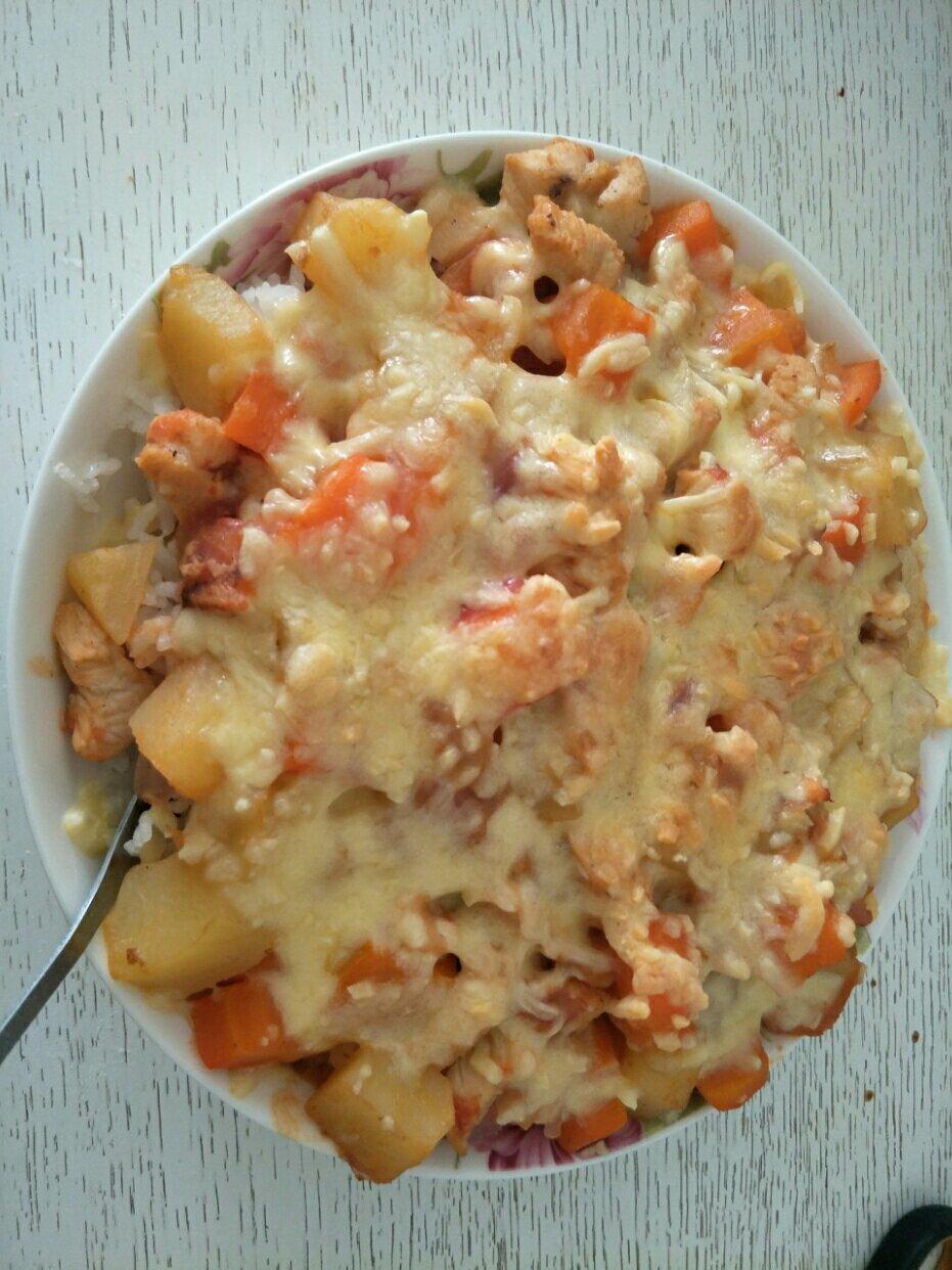 番茄鸡肉浓情焗饭【两人份】