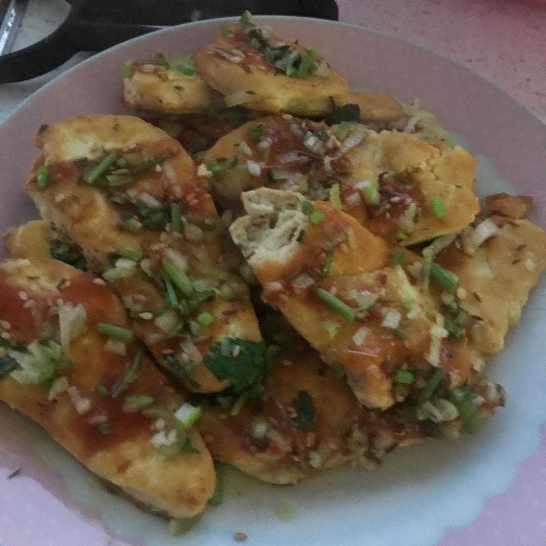家常铁板煎豆腐