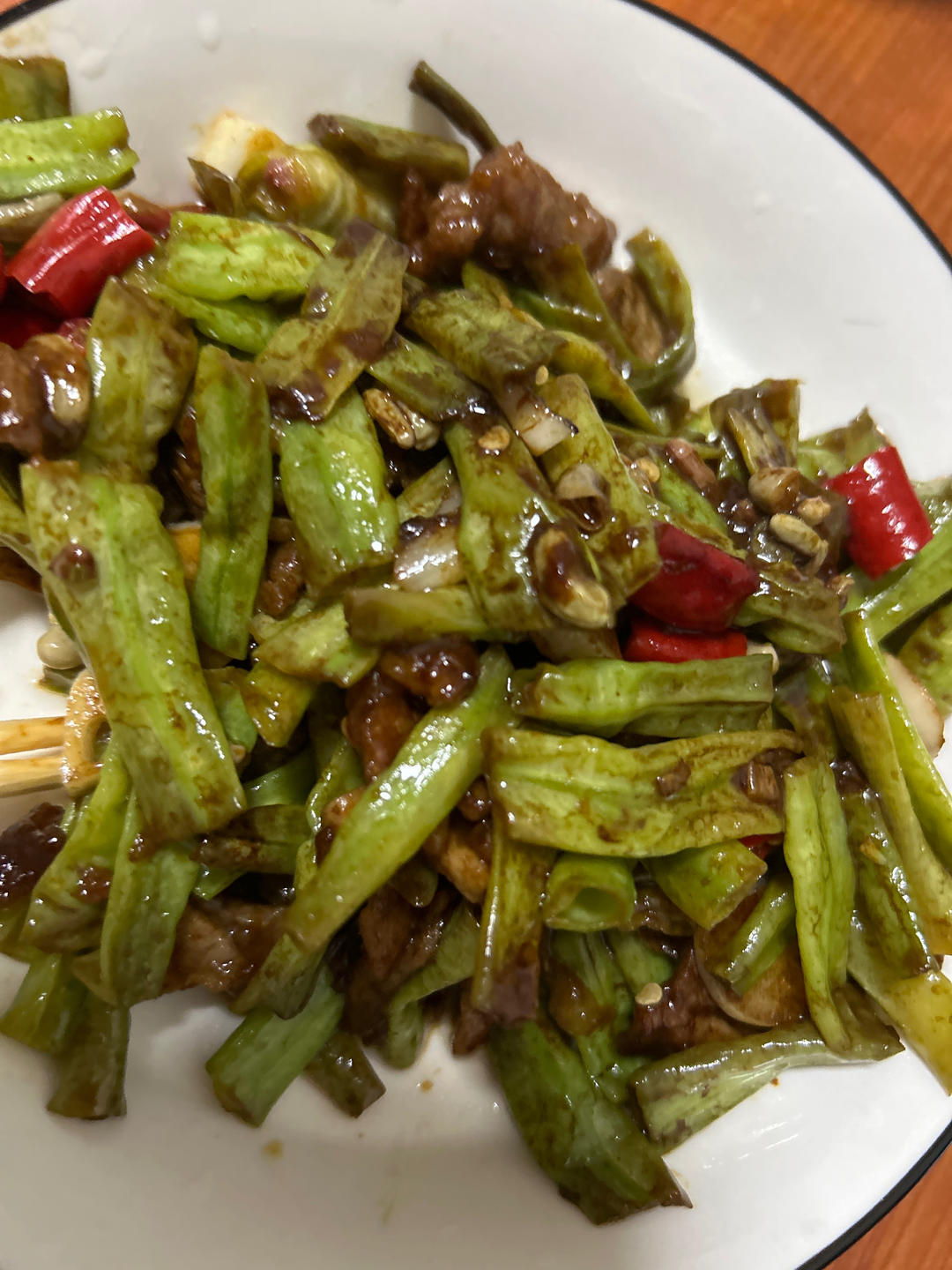 豆角炒肉丝