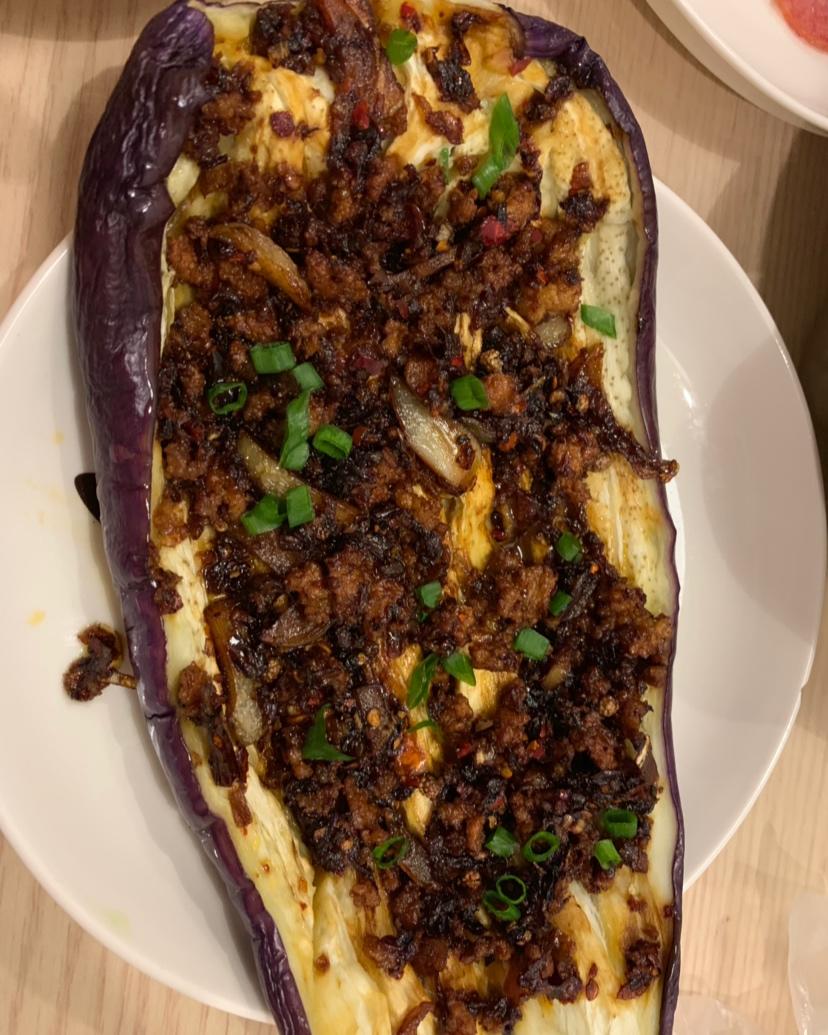 【微波炉烤茄子】